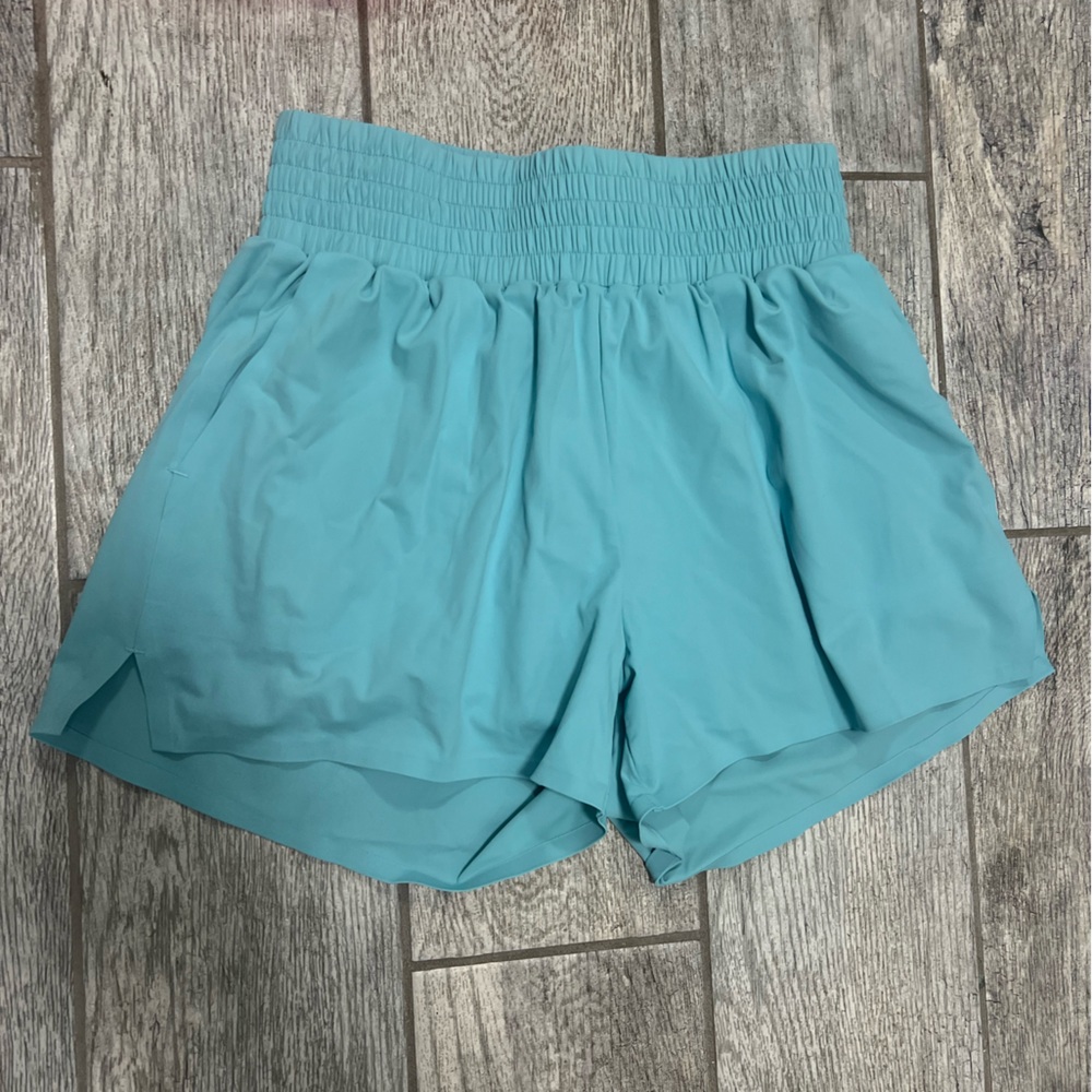 ZYIA High Waist Teal Shorts